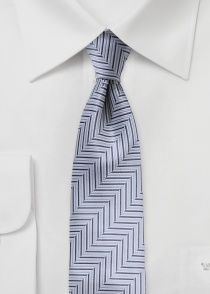 Cravate gris clair à motif structuré