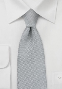 Cravate unie gris clair structurée