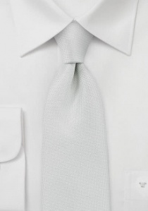 Cravate blanc perle brodée