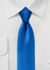 Cravate business XXL monochrome bleu royal