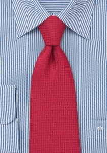 Cravate homme rouge moyen motif gaufré