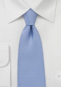 Cravate homme bleu glacé décorée de grilles