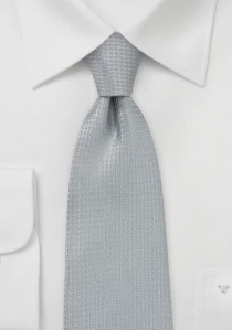 Cravate grise à motif résille