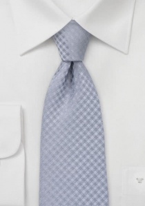 Cravate à carreaux gris