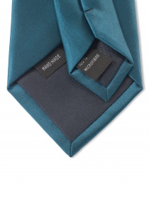 Cravate bleu canard unie