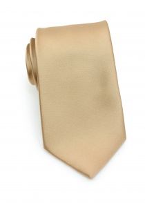 Cravate beige doré unie