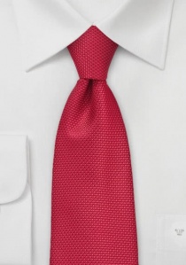 Cravate rouge cerise structurée