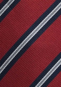 Klassische Regiments-Krawatte Clip in Mittelrot