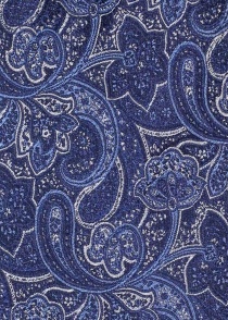 Cravate d'affaires motif paisley bleu marine