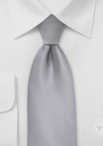 Cravate clip unie gris clair