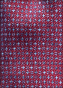 Cravate d'affaires rouge à motif floral