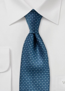 Cravate d'affaires look ornement bleu marine