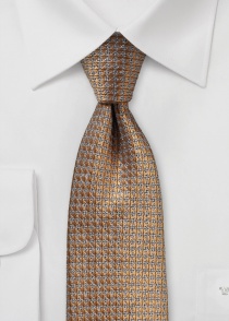 Cravate business avec tissu bouclé bronze