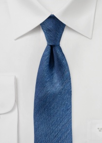 Cravate bleu acier marbré