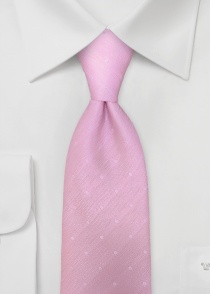 Cravate d'affaires à pois rose
