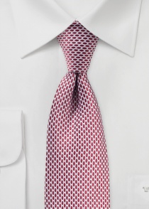 Cravate d'affaires au design rétro rouge blanc