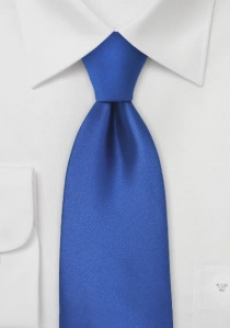 Cravate clip bleu électrique unie
