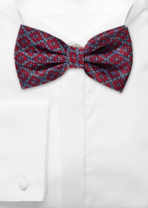 Boucle homme motif linéaire rouge moyen