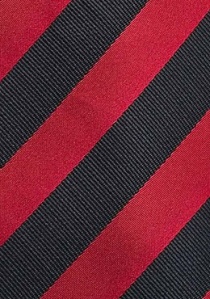 Cravate clip noire rayures rouges