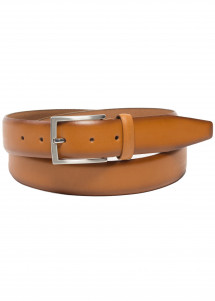Ceinture élégante en cuir (cognac)