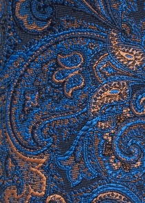 Serviette décorative motif paisley bleu nuit