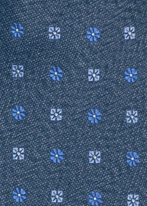 Serviette de cavalier, motif à fleurs bleu denim