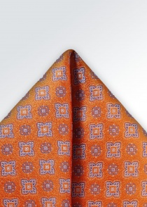 Pochette motif géométrique orange