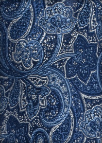Set : Noeud et foulard motif paisley bleu marine