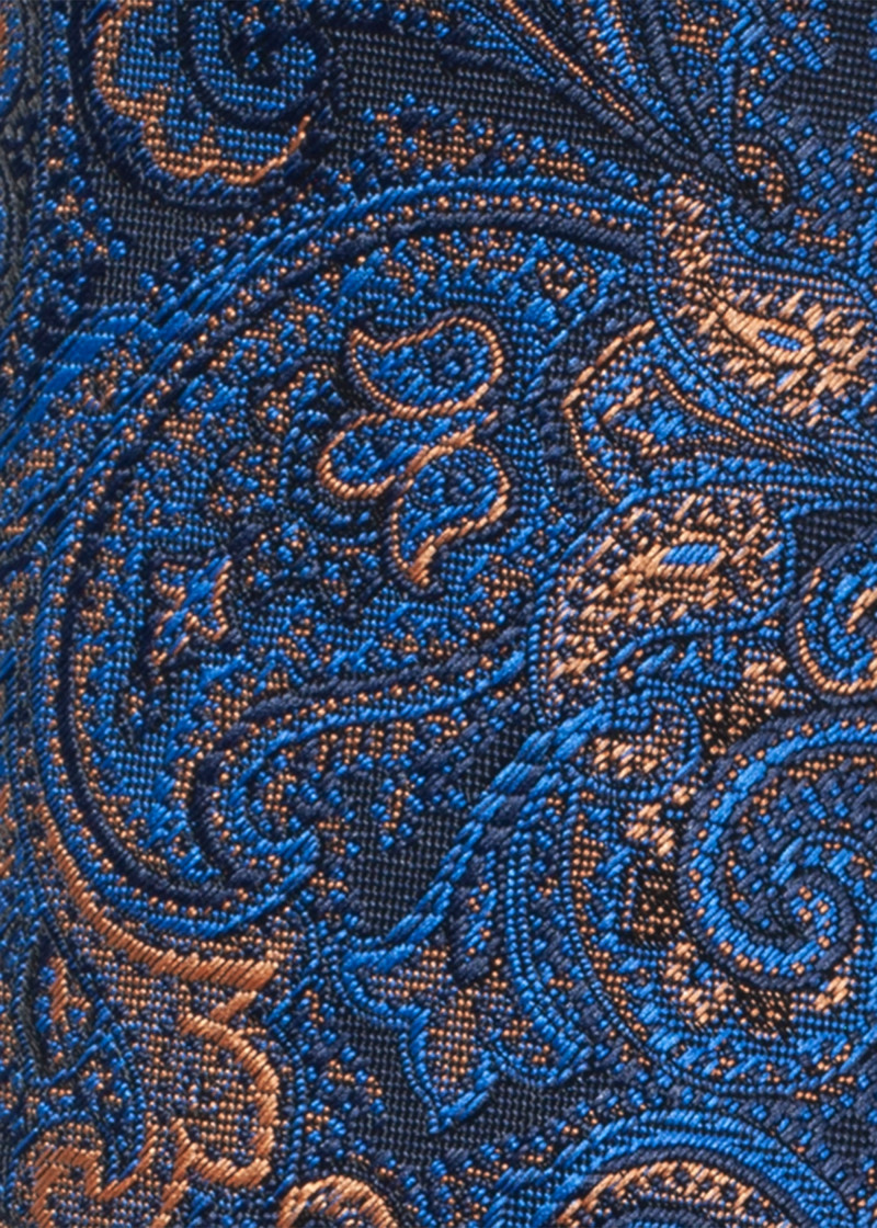 Pochette Homme Charles Le Jeune (Clj) Motif Paisley Bleu - Microfibre - Taille Unique