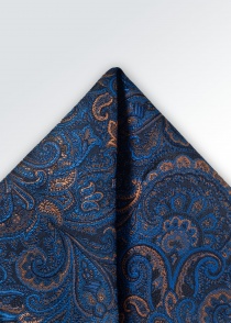 noeud papillon homme foulard motif paisley bleu