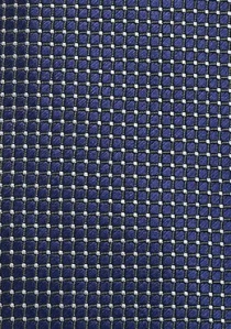 Cravate bleu cobalt quadrillée finement