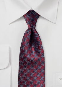 Combinaison de cravates "Houndstooth" rouge moyen