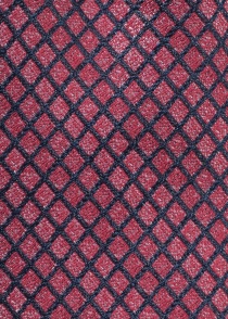 Foulard et cravate rouge moyen à motif résille