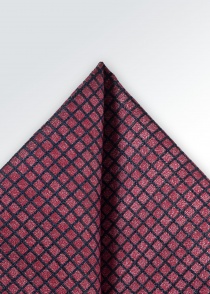 Foulard et cravate rouge moyen à motif résille