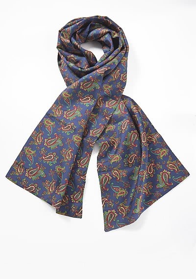 Krawattenschal Paisleys blau Krawattenschal Paisleys blau
