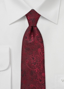 Set cravate et foulard Paisley rouge moyen