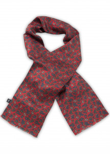Krawattenschal dunkelrot  Paisleys