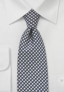 Cravate géométrique motif pied-de-poule