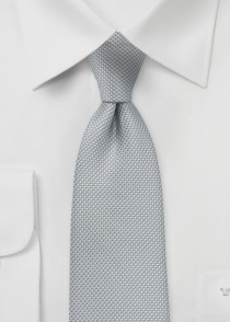 Cravate unicolore argent structurée