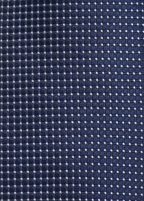 Cravate bleu marine quadrillée finement