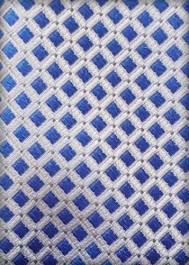 Pochette à motif structuré bleu