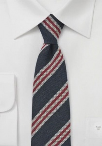 Cravate rayures bleu rouge