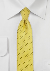 Cravate d'affaires à pois jaune d'or
