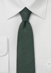 Cravate étroite vert foncé structurée nuances