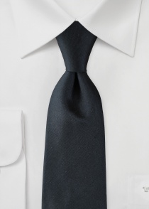 Cravate soie noir profond mat