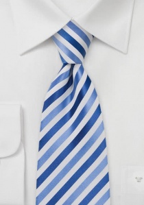 Cravate enfant rayée tons bleus