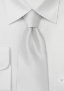 Cravate satin blanc