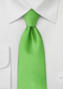 Cravate clip vert intense unie