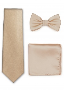 Set cravate & nœud papillon aus dem gleichen Stoff und Farbe
