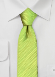Cravate fine lamelles vert clair